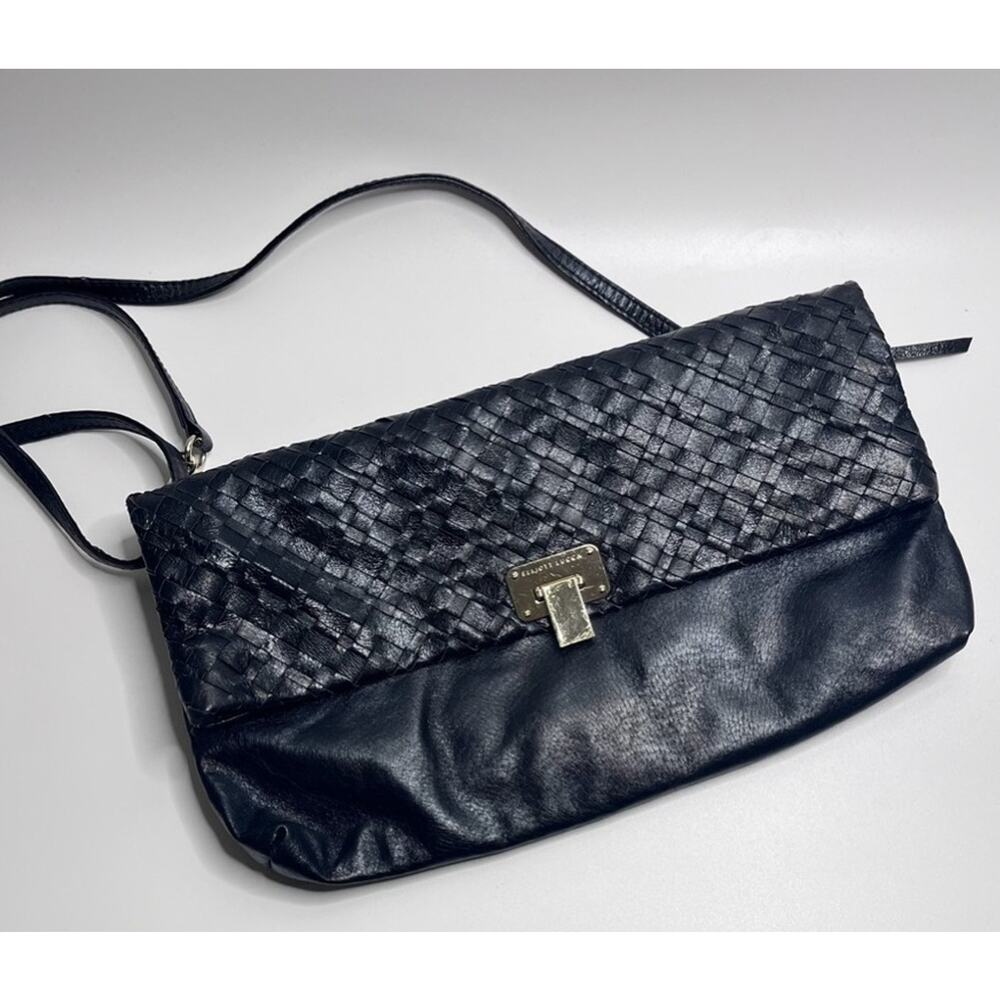 Elliot Lucca Black Leather Crossbody Bag/Purse